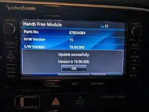 Mitsubishi Hands Free Module Firmware Update (MMCS NR-242)