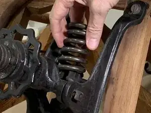 Vintage Wooden Office Chair Heavy Duty Spring, Nut, and Bolt Replacement