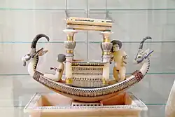 A calcite model boat from the annexe