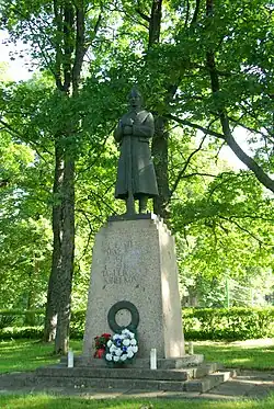 Äksi War of Independence Monument, located in Voldi
