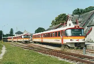 Østbanen Lynette DMUs at Rødvig station