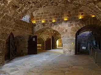 Interior view with the roof pathway on the right