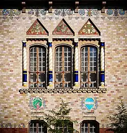 Decorative elements adorning the Poltava Zemstvo building