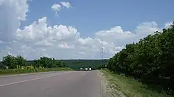 Rural, four-lane road