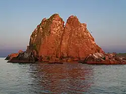 Sunset on Little Verkhovsky Islands [ru] near Vladivostok