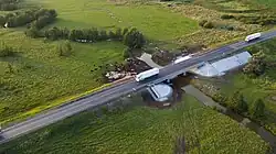 A bridge over Koltymak River [ru] in Alnashsky District of the Udmurt Republic.