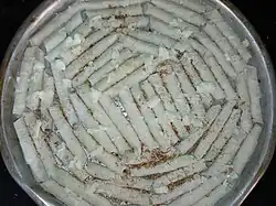 Kullaj with walnuts, not yet baked