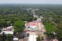 Aerial view of the dargah complex