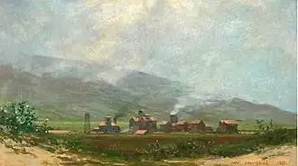 Maui Sugar Plantation, 1885, oil on wood panel