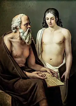 Socrates teaching a young man, 1811