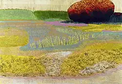 Ivo Křen, Sumac and Reed, linocut 65 x 95 cm, consecutive print in 28 colours, 2012