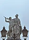 Athena Teaches the Young Man How to Use a Weapon