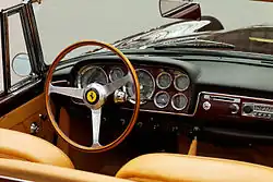 Photograph of the interior of a second-series250 GT Cabriolet PF