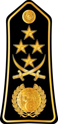 Général d'armée Arabic: فريق أول, romanized: Fariq 'awal (Algerian Land Forces)[2]