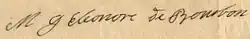 Marie Anne Éléonore's signature
