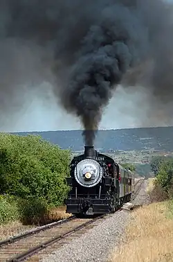 Restored No. 1744 while it operated on the Rio Grande Scenic Railroad