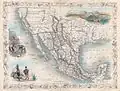 1851 Tallis Map of Mexico