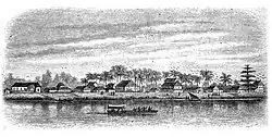 Guisanbourg in 1856 from the Approuague River