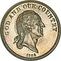 1866 obverse, Washington with motto "God and Our Country"