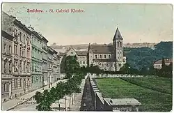 Postcard of the abbey, early 20th century