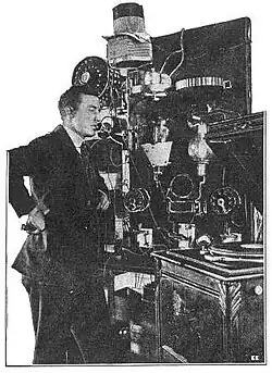 Image 18Charles Logwood broadcasting at 2XG in New York City in 1916. (from Radio broadcasting)