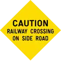 Railway crossing on side road