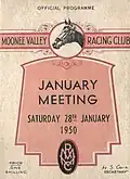 1950 MVRC William Reid Stakes racebook front cover