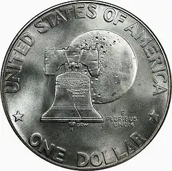 Reverse of the Bicentennial dollar (Type 1), minted 1975–1976[52]