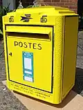 French wall box of the 1977 pattern now on display at the Colne Valley Postal History Museum, Essex