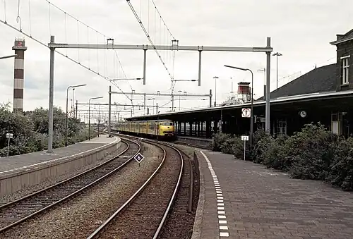 Hoek van Holland Haven, showing the platforms for trains to/from Hoek van Holland Strand. The platforms are removed since the transition to metro.