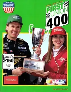 The 1994 First Union 400 program cover, featuring Rusty Wallace.