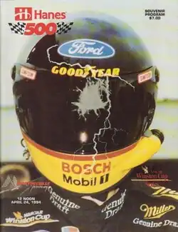 The 1994 Hanes 500 program cover, featuring Rusty Wallace.