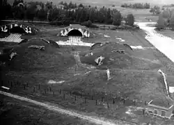 Old hangars in the 1990s.