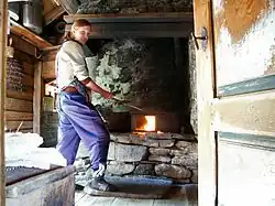 Baking crispbread in the kitchen