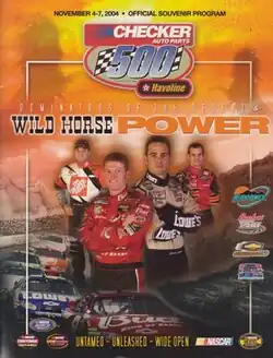 The 2004 Checker Auto Parts 500 program cover.