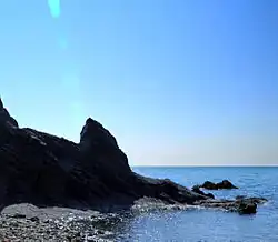 Lens flare—the Sun is outside the frame.