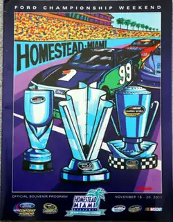 The 2011 Ford 400 program cover, featuring Carl Edwards.