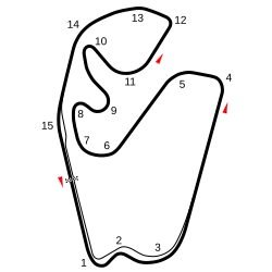 Layout of the Autódromo José Carlos Pace