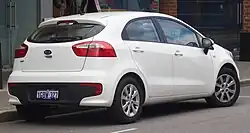 Facelift Kia Rio 5-door hatchback (rear)