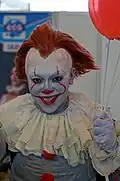 A cosplayer in Pennywise costume at the Japan Expo 2019
