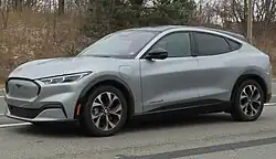 a photograph showing the front-left quarter of a grey automobile