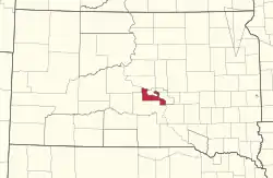 Location of Lower Brule Indian Reservation, South Dakota