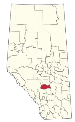 Location within Alberta
