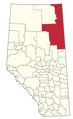 Location within Alberta