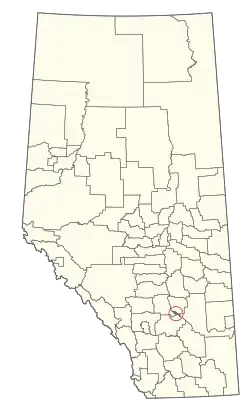 Location within Alberta