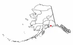 Location of Cordova, Alaska