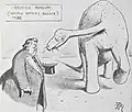 1905 (24 May) Punch cartoon by Edward Tennyson Reed of Dippy with Natural History Museum director Ray Lankester