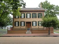 Front view of a historic home