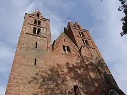 The towers of the Reformed church in Acâș