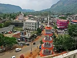 Aerial view of Adimali town